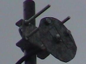 Antenna mounted on the u-bolt assembly.