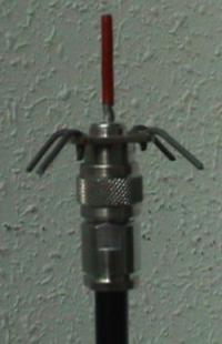 Antenna mounted on N-type cable.