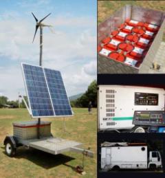 Raymundos solar and wind power equipment.