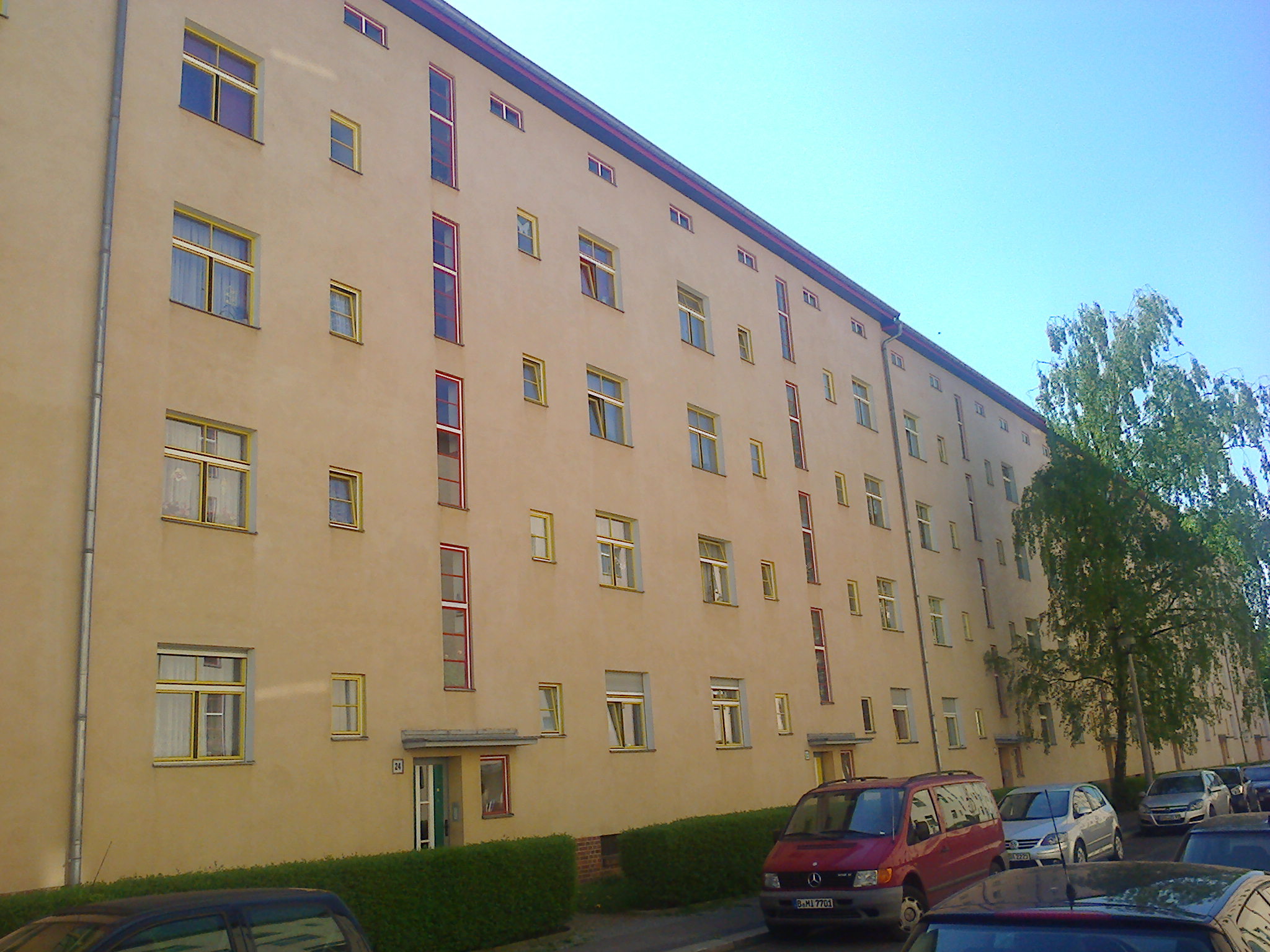 A Soviet era block with renovated façade in East Berlin
