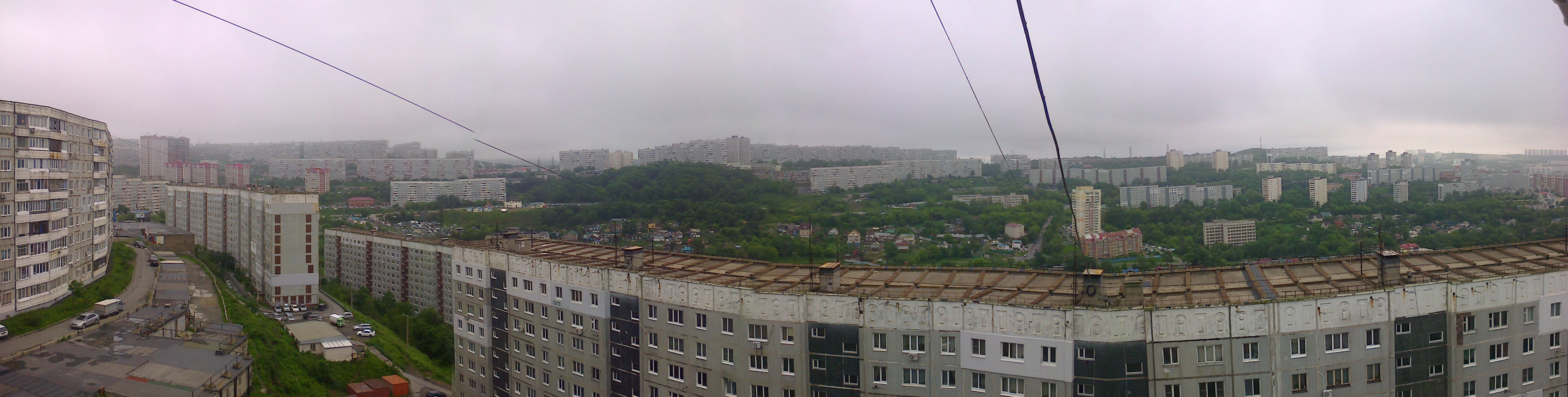 View of Vladivostok from our Airbnb apartment