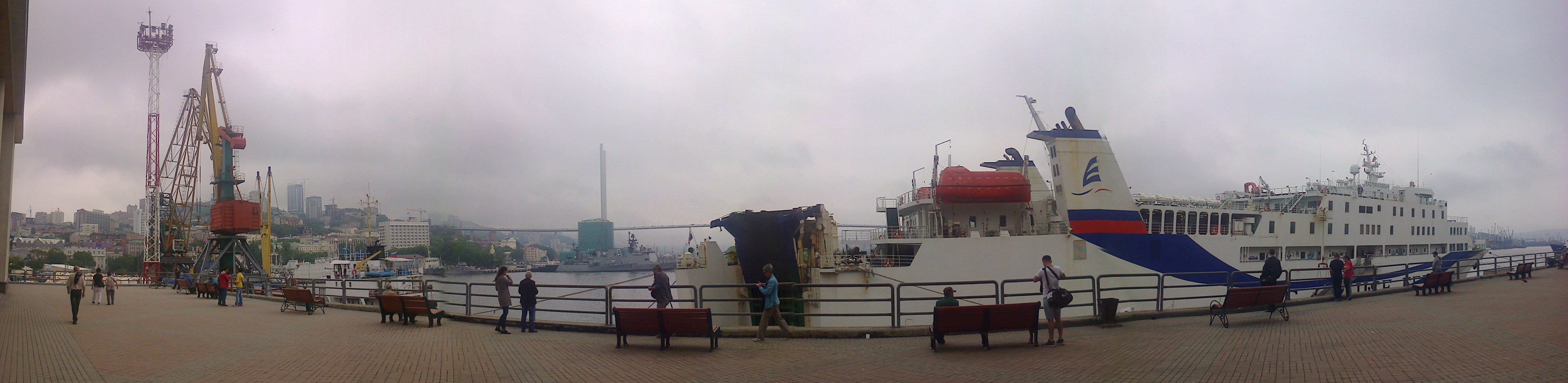 The Vladivostok-Donghae-Sakaiminato ferry moored in Vladivostok habour