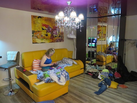 Our kitsch AirBnB apartment in Irkutsk
