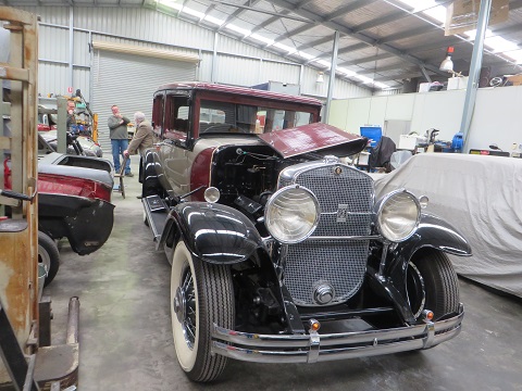 Lovingly restored 1930s Cadillac in Gill's workshop