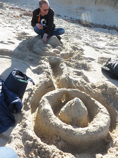 Sand sculpture on Shellhabour South Beach