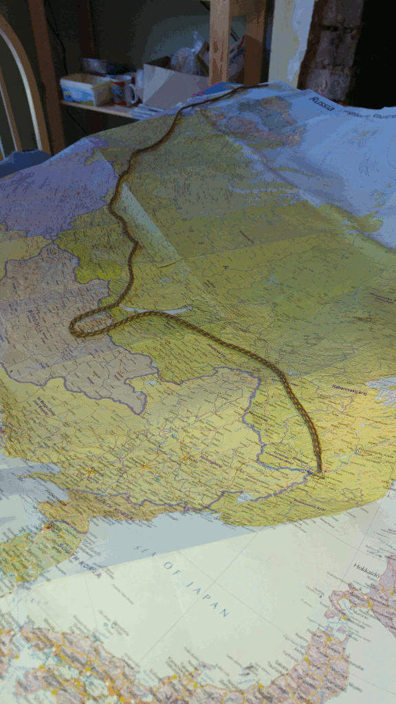Route across Europe, Russia and Mongolia