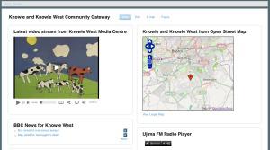 Screen shot of the Bristol Wireless Community Gateway for Knowle West
