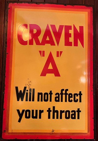 Craven A will not affect your throat